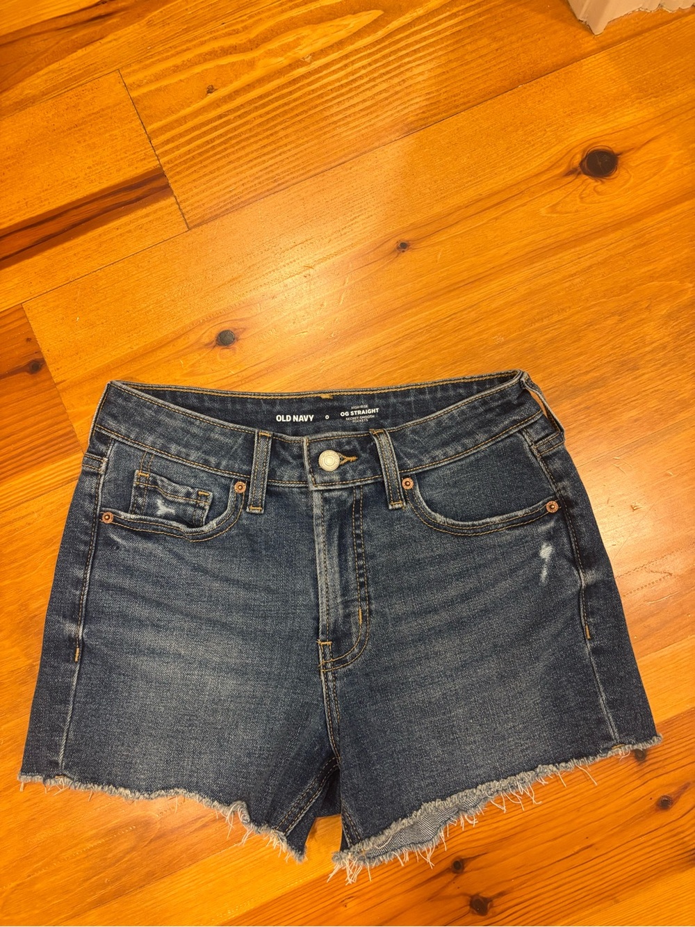 Old Navy Blue Frayed Hem Denim Shorts